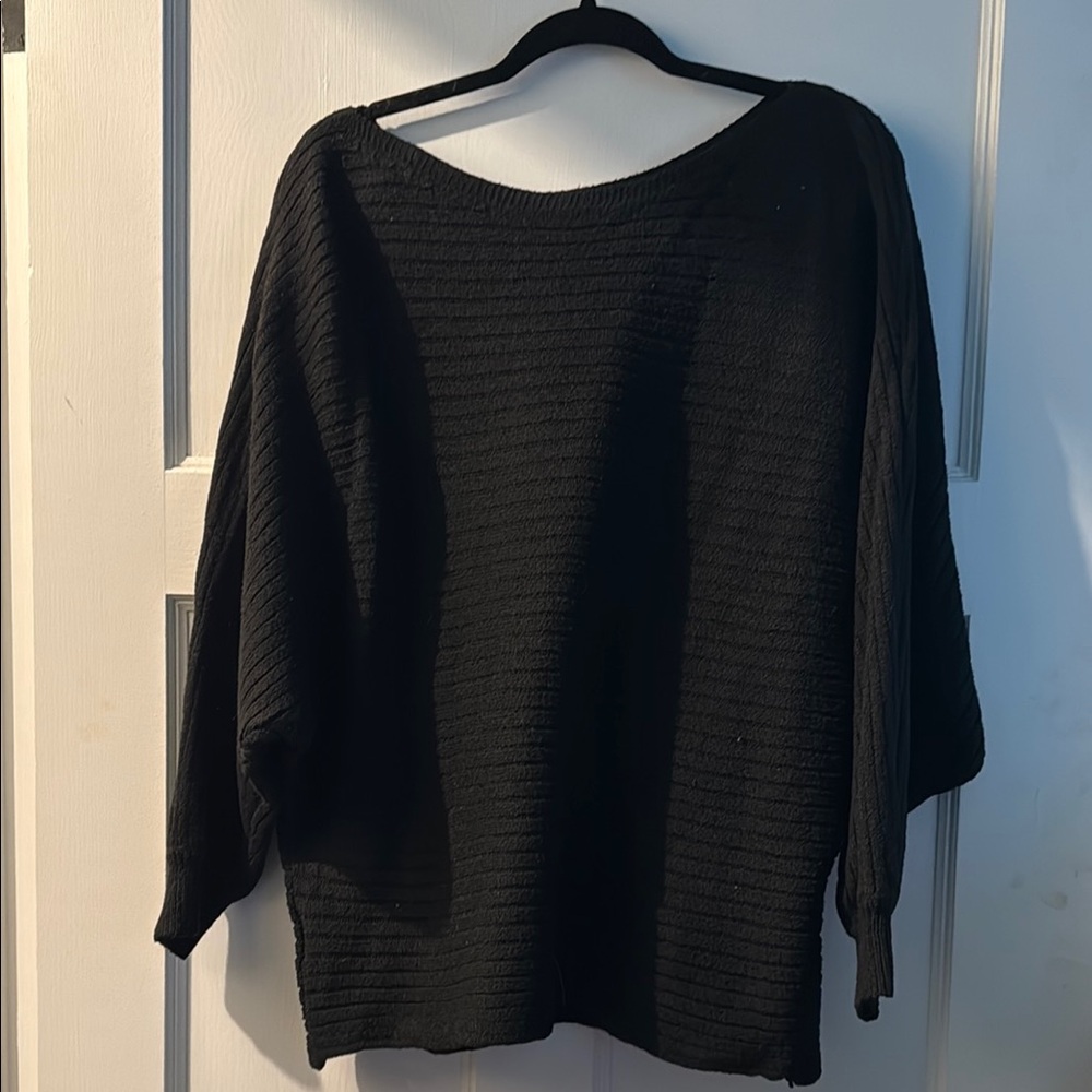 SHEIN Black Off-the-Shoulder Sweater